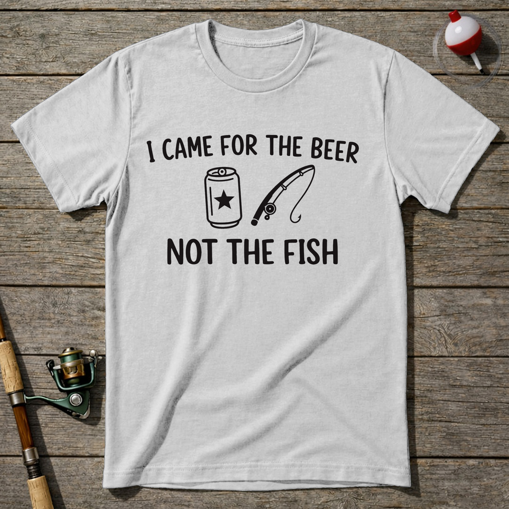 Funny I Came For The Beer Fishing T-Shirt — White