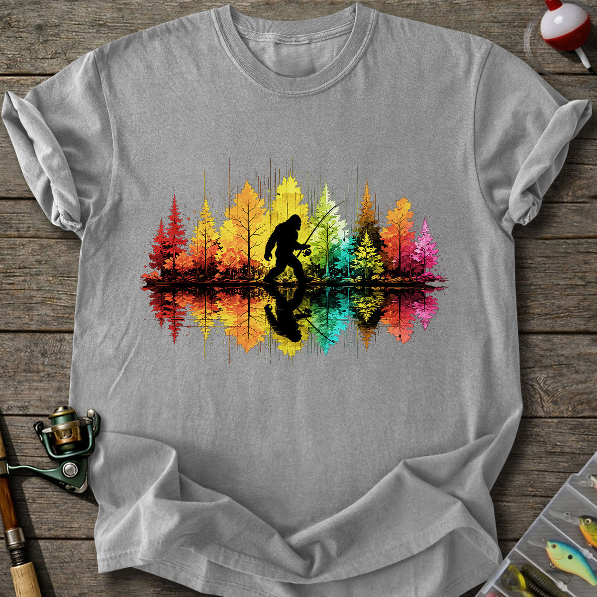 Bigfoot Fishing T-Shirt