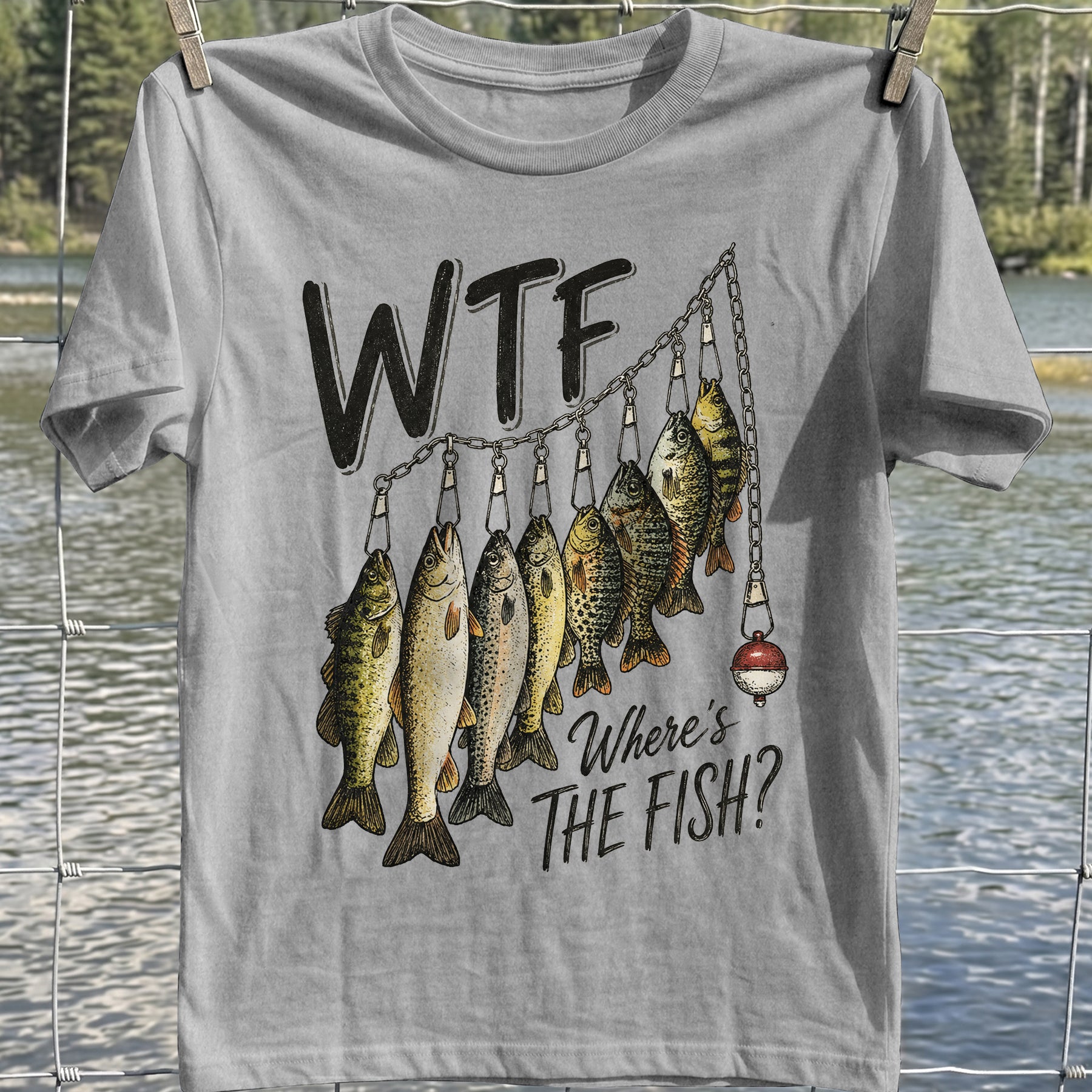 WTF Fish Chain T-Shirt