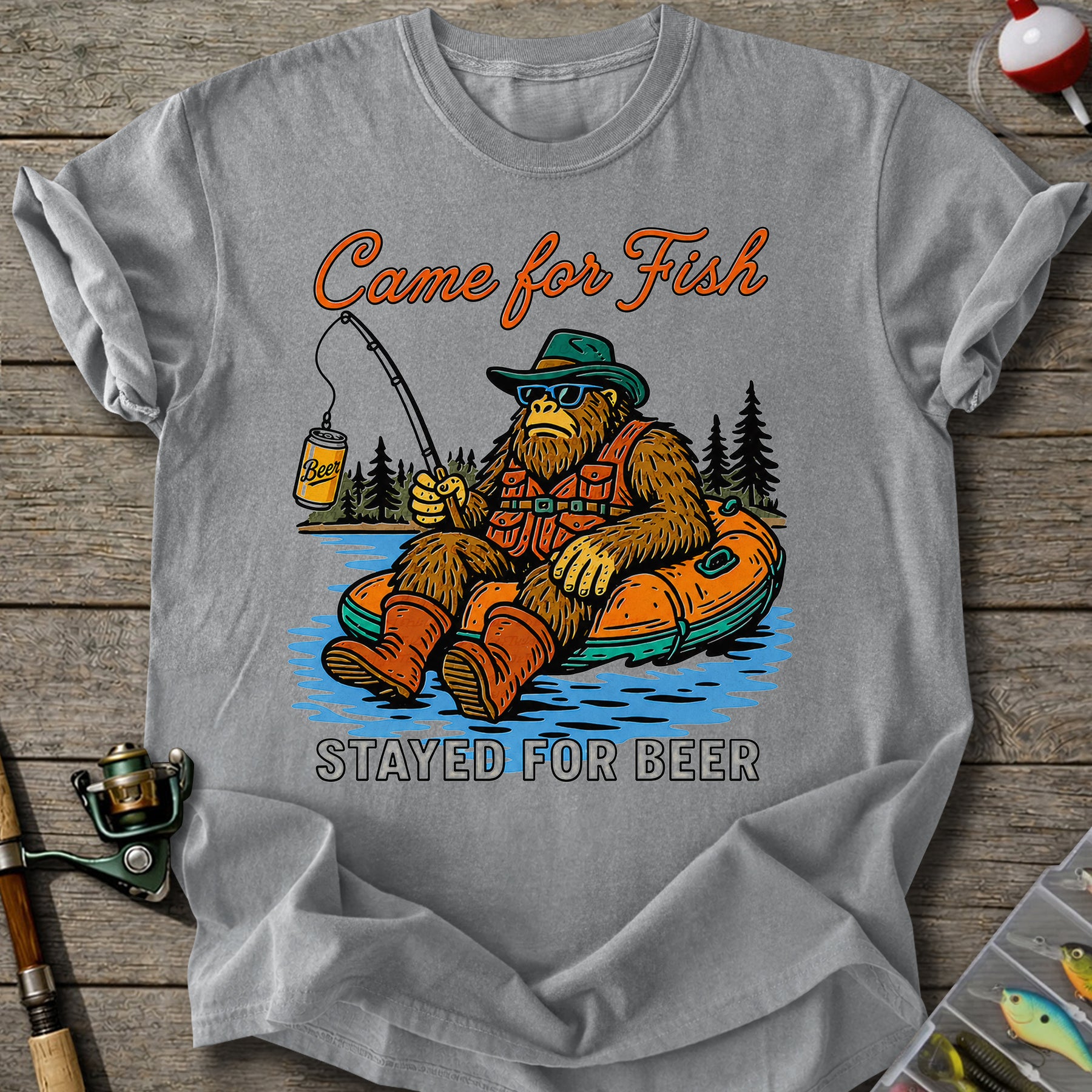 Bigfoot Beer Fishing T-shirt