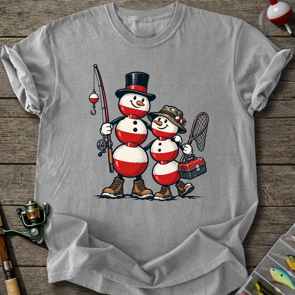Fishing Snowmen T-Shirt