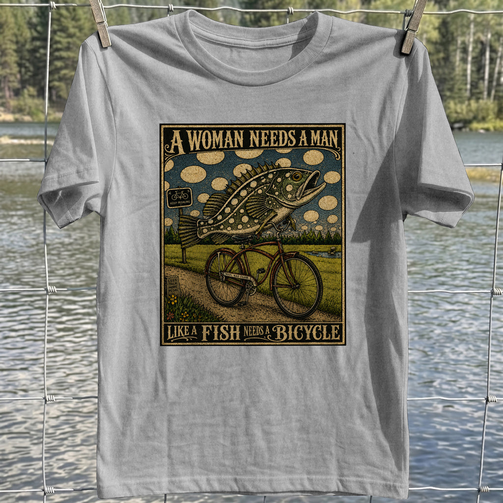 Fish Needs Bicycle T-shirt