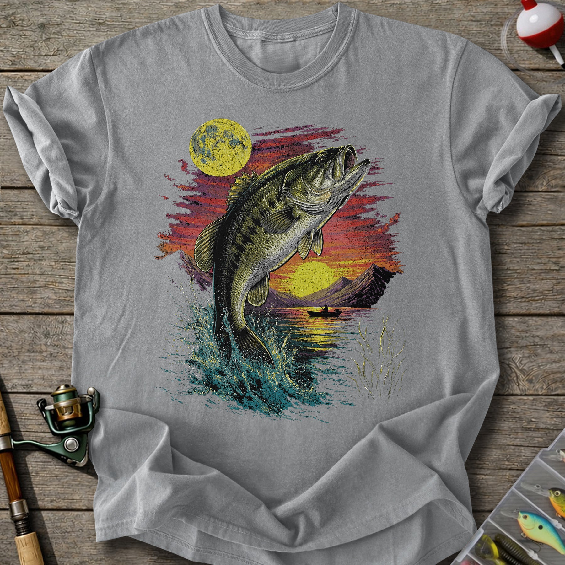 Retro Lake Bass T-Shirt