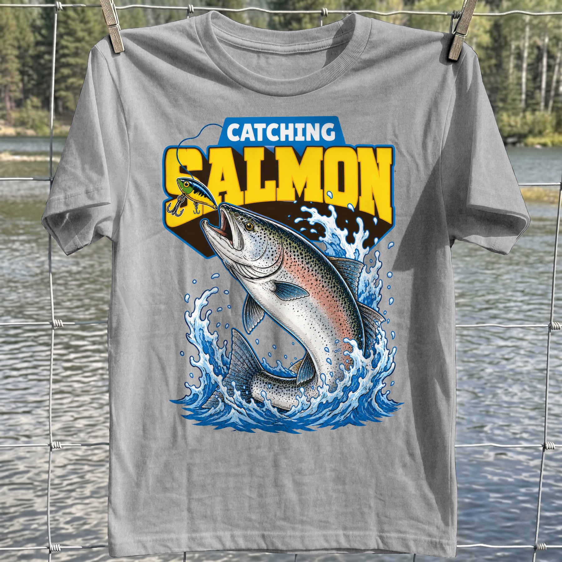 Catching Salmon T-shirt