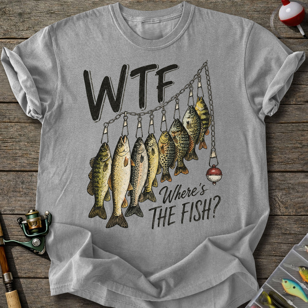 WTF Fish Chain T-Shirt