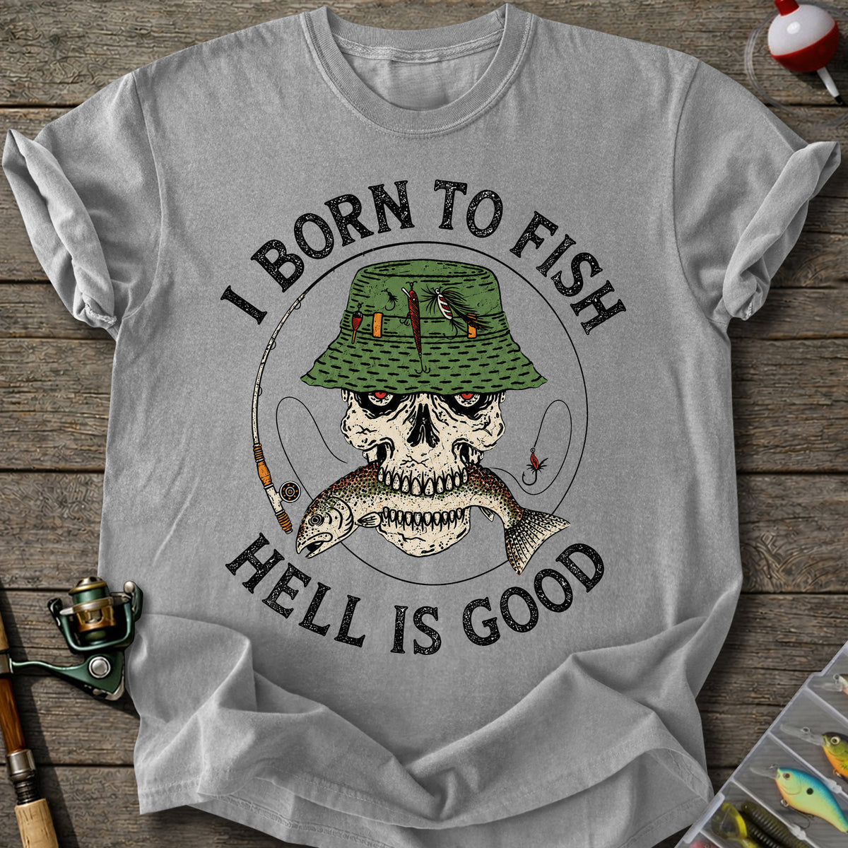 Fishing Skull T-Shirt