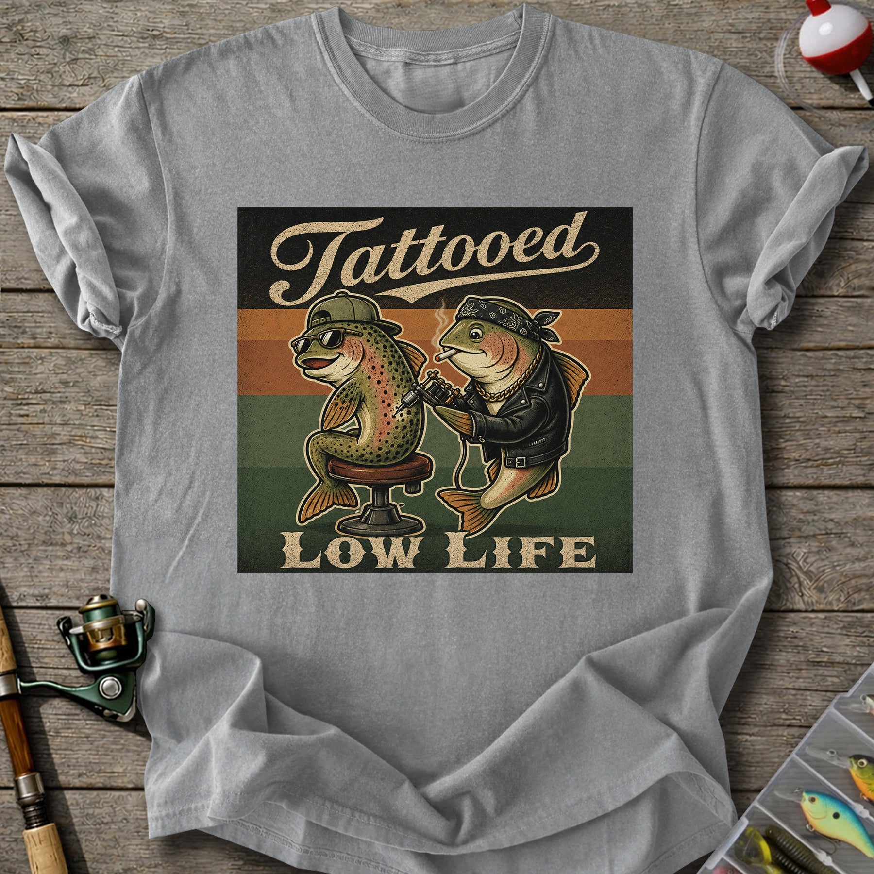 Retro Tattoo Fish T-shirt