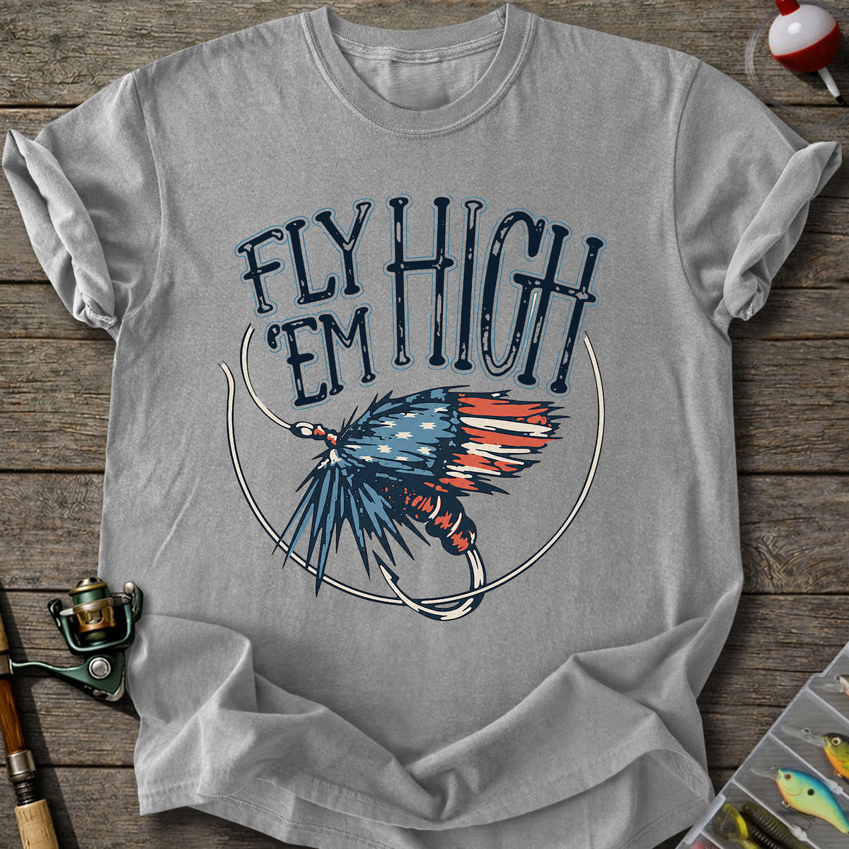 Patriotic Fly Fishing T-Shirt