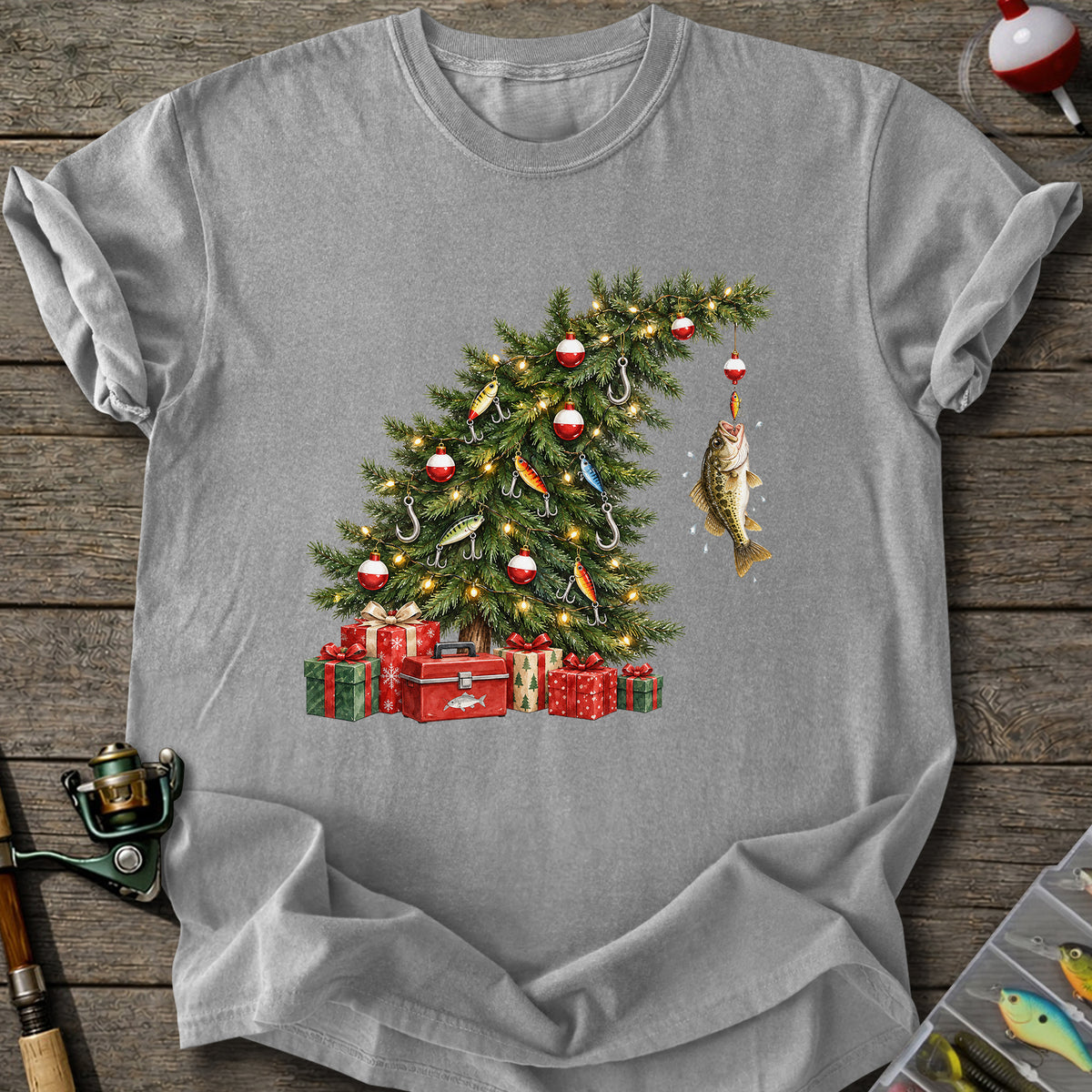 Fishing Lure Christmas T-Shirt