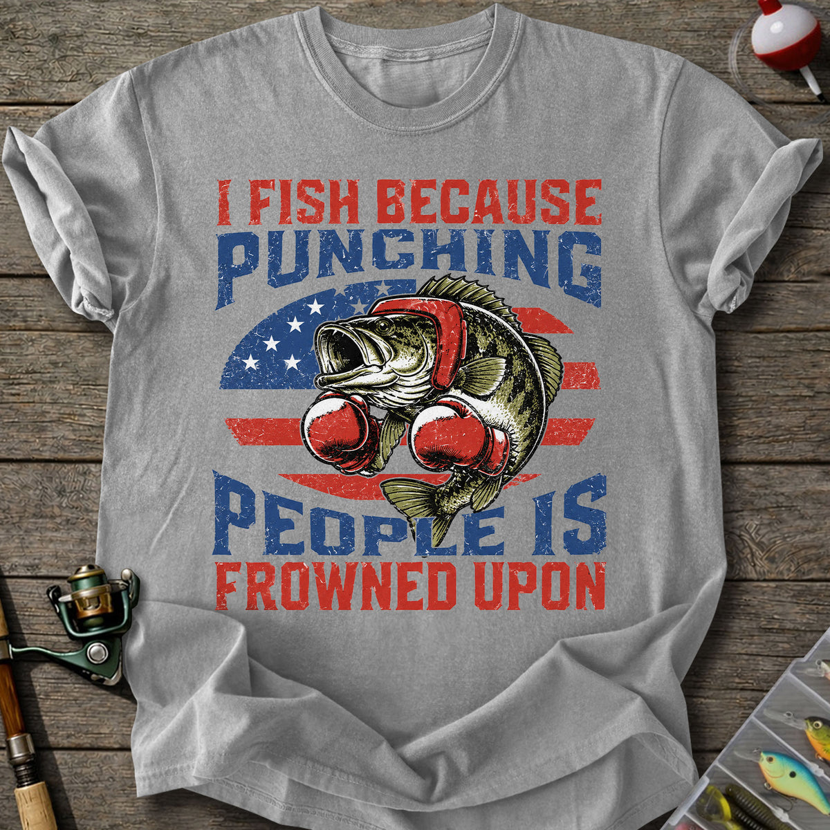 Punching People Fishing T-Shirt