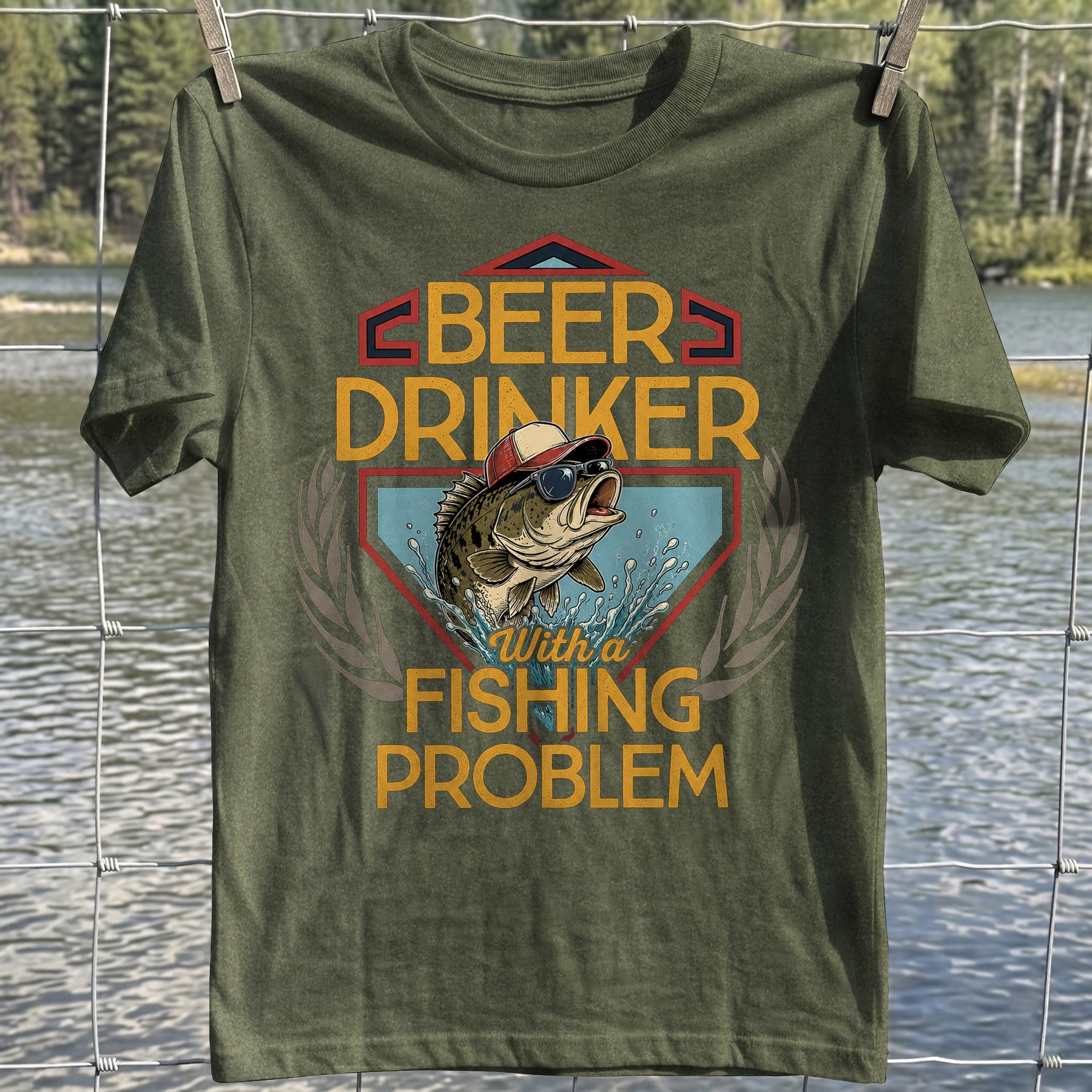 Beer Drinker Fishing Problem T-shirt