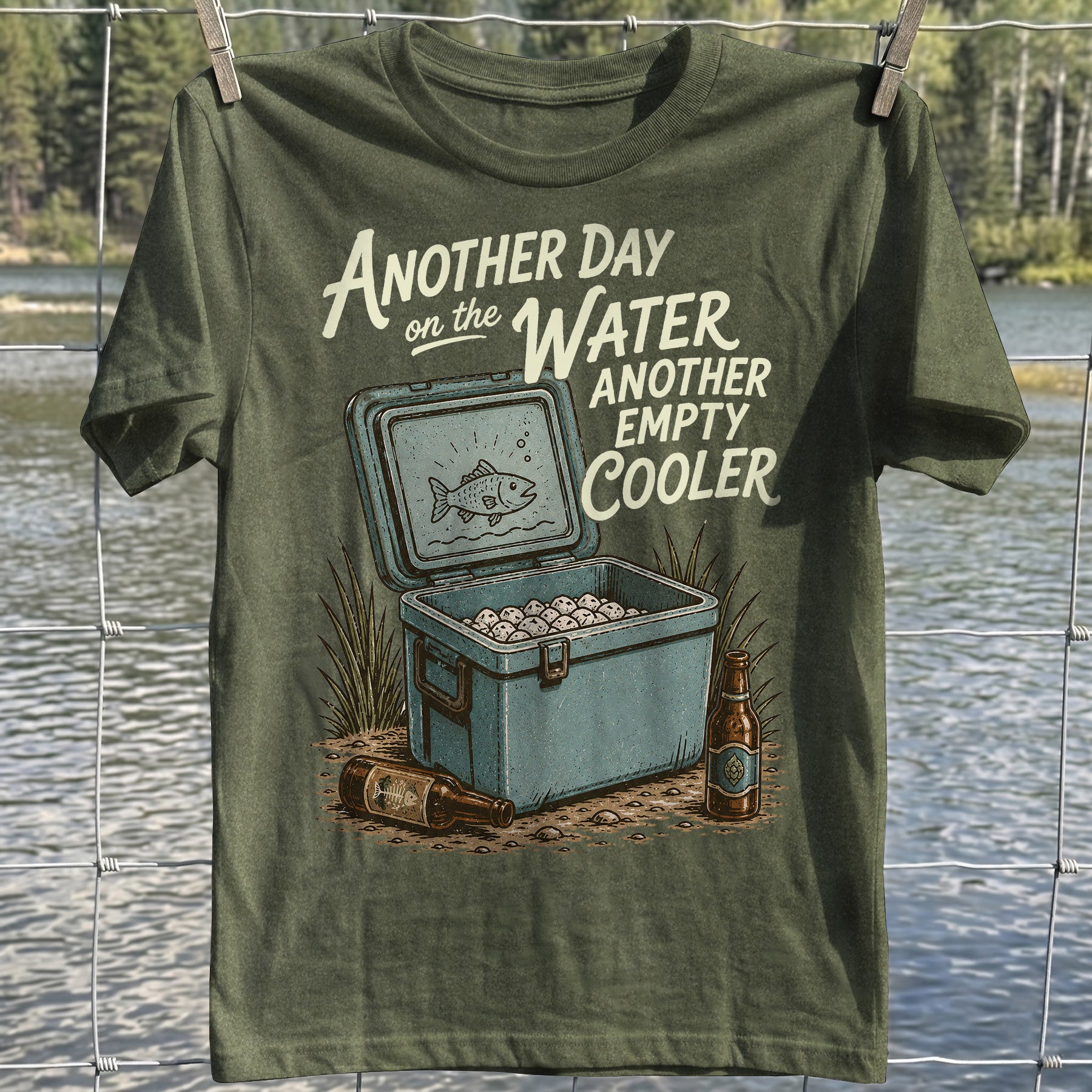 Empty Cooler Fishing T-shirt