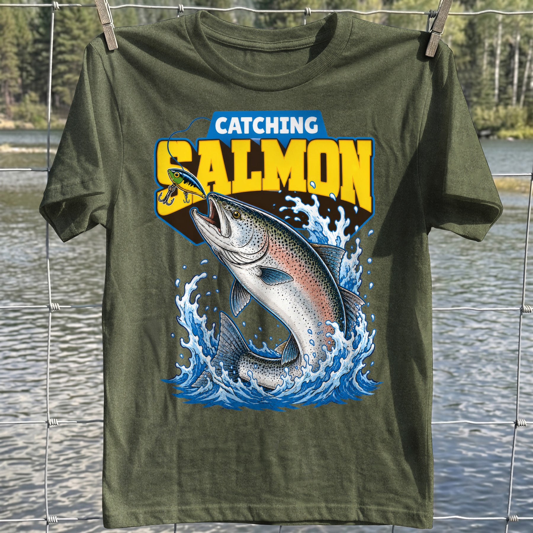 Catching Salmon T-shirt