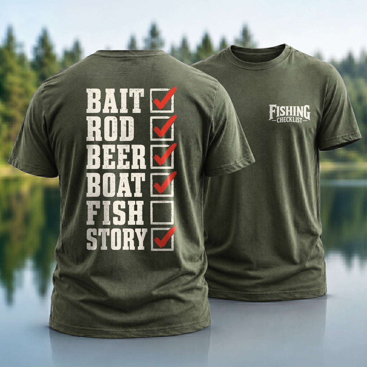 Fishing Checklist T-Shirt
