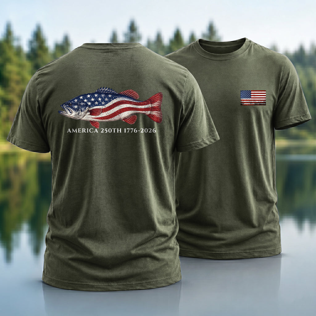 250th Bass Flag T-shirt