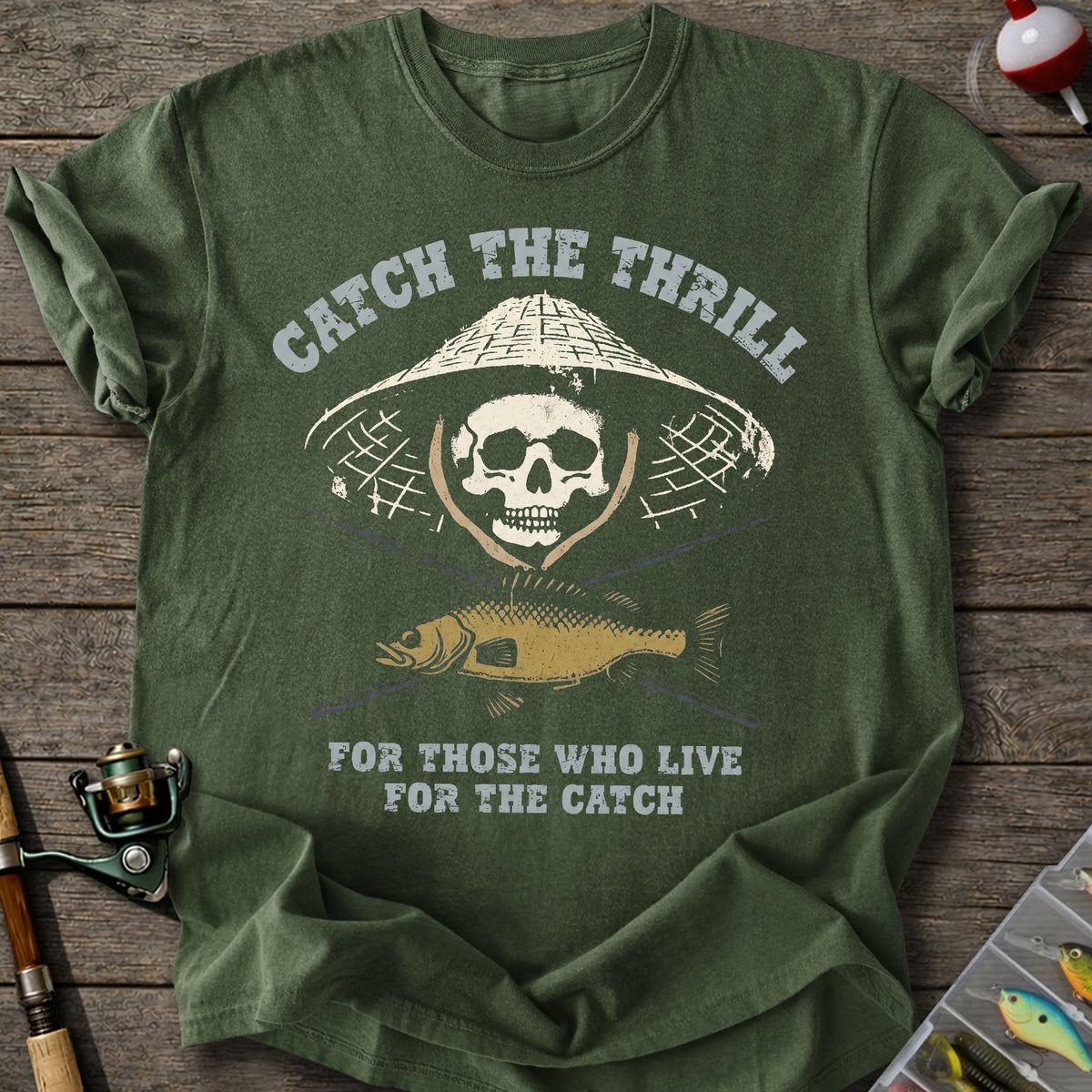 Fishing Thrill Skull T-Shirt