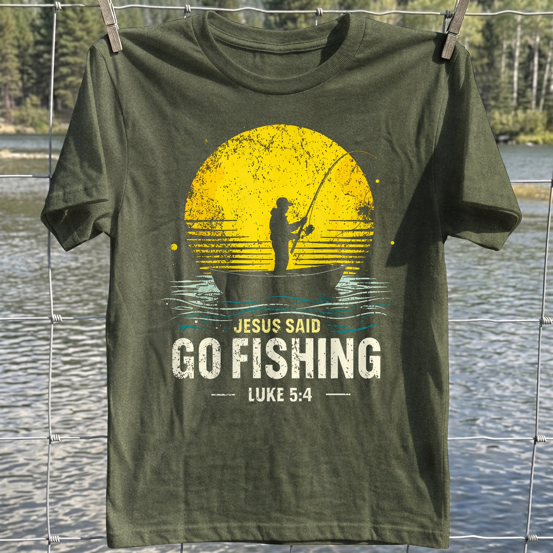 Jesus Go Fishing T-Shirt