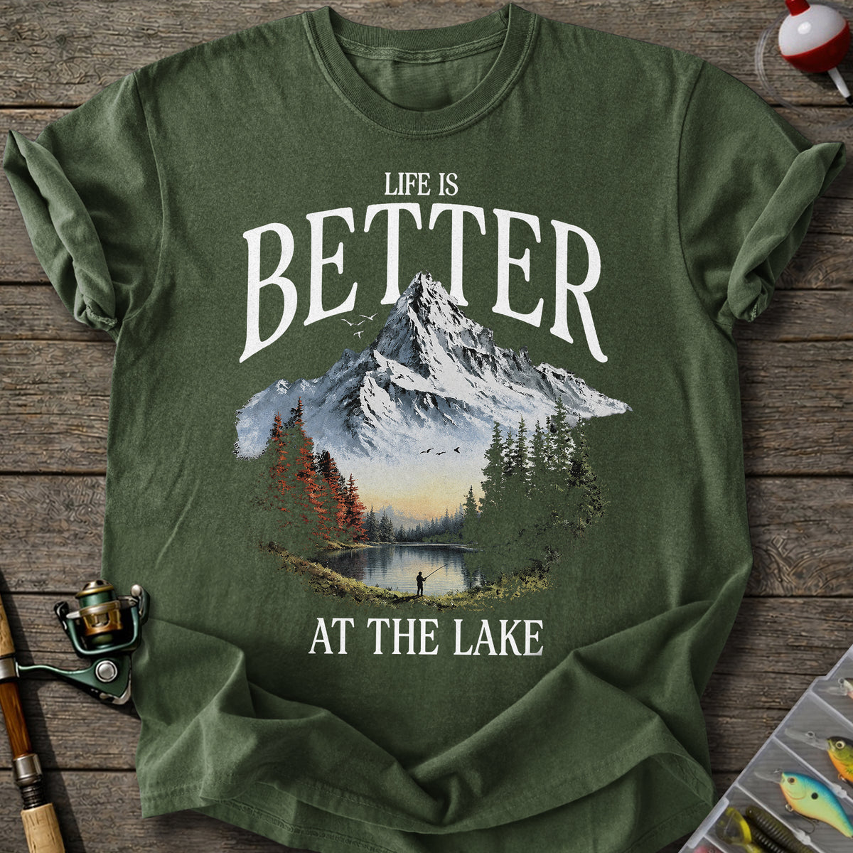 Mountain Lake Fishing T-Shirt