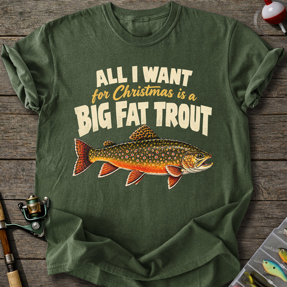 Big Trout Christmas T-Shirt