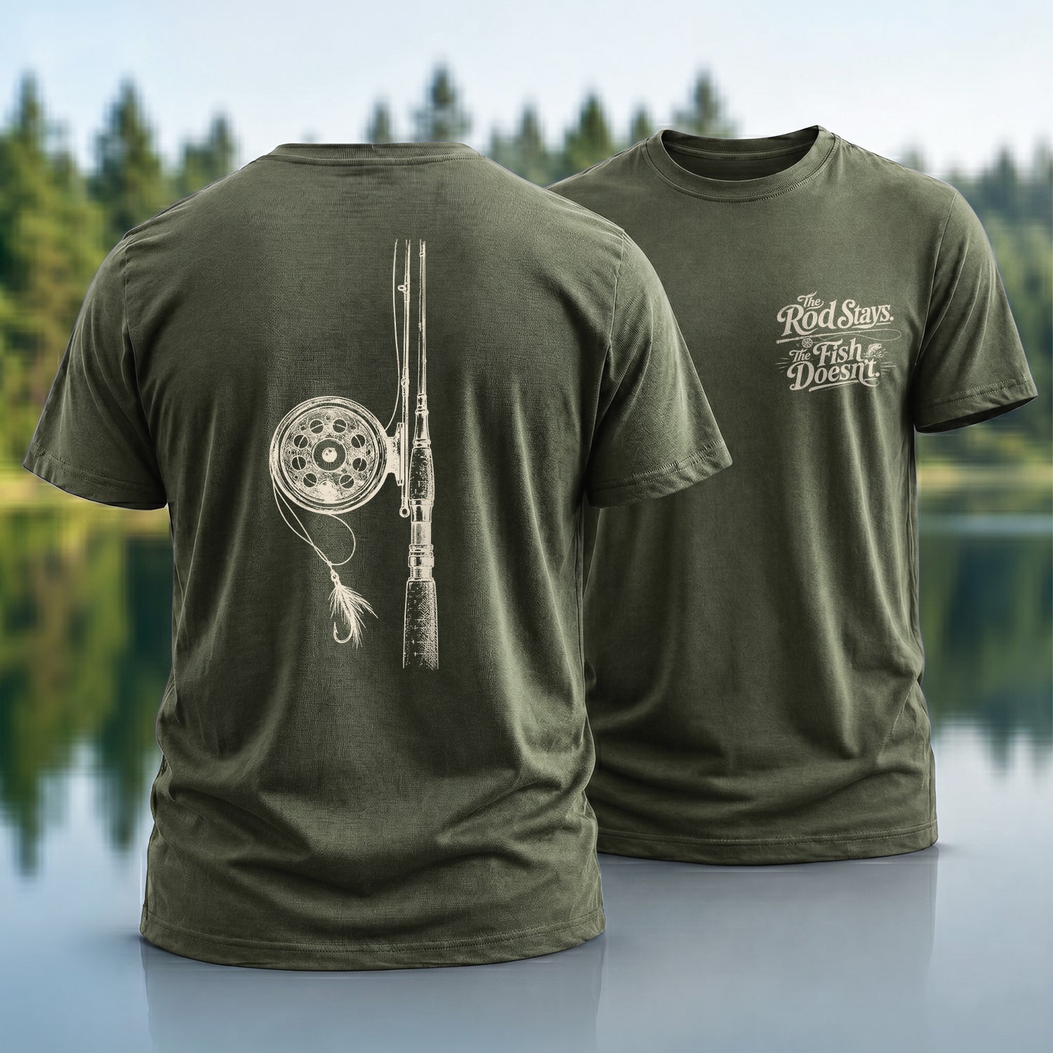 The Rod Stays The Fish Doesn’t T-shirt