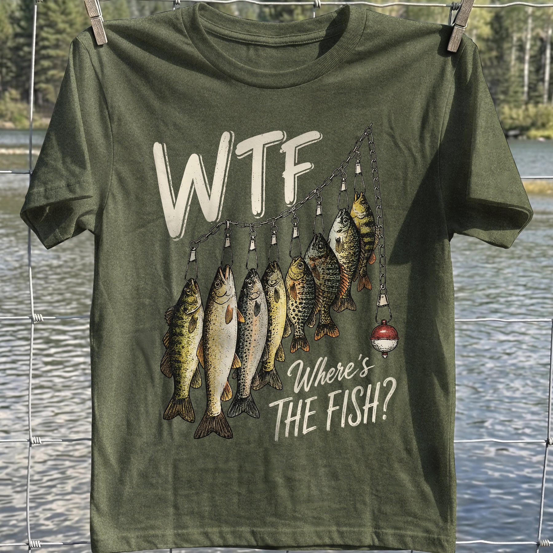 WTF Fish Chain T-Shirt