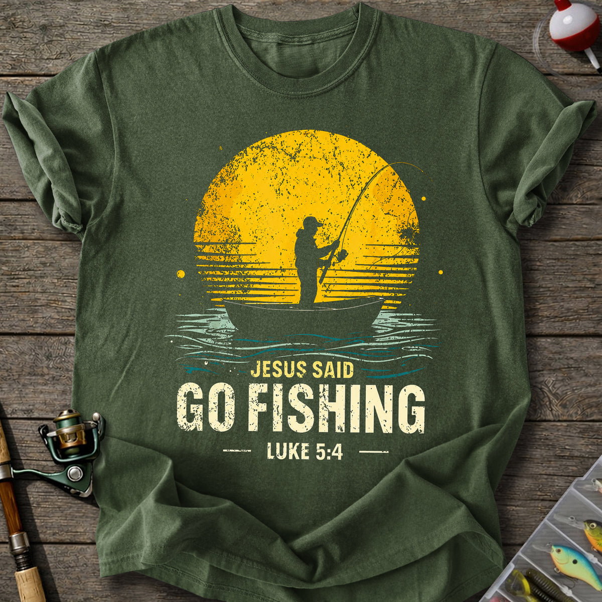 Jesus Go Fishing T-Shirt