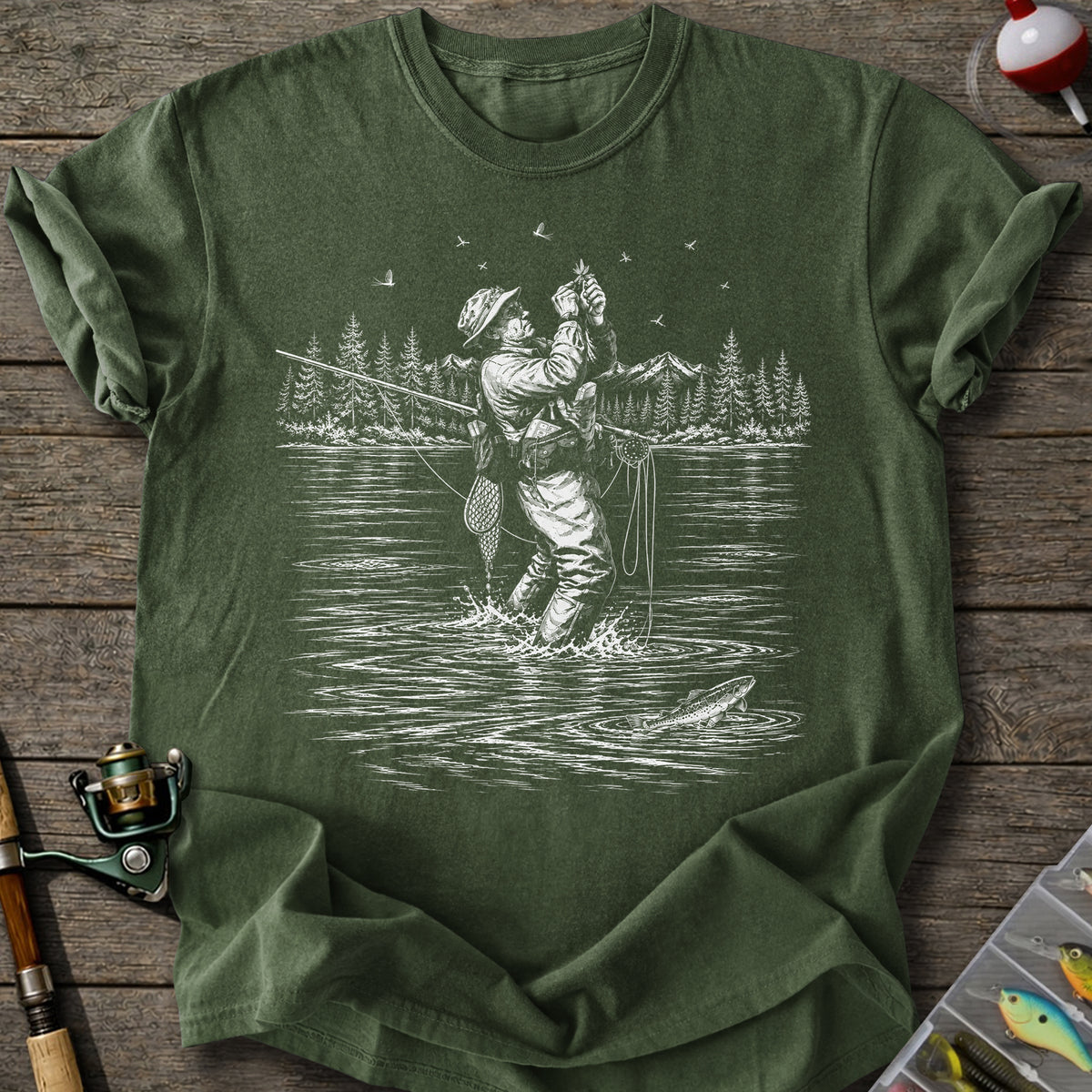 River Fly Fishing T-Shirt