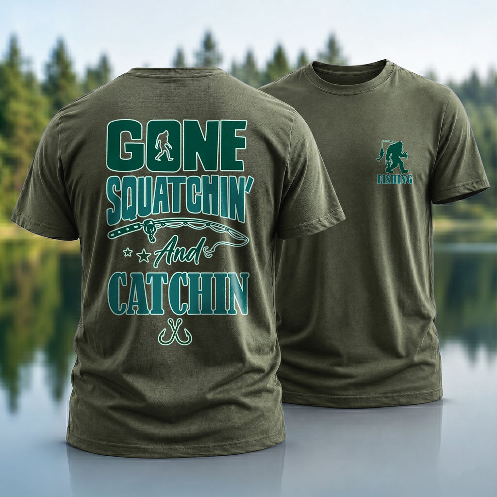 Bigfoot Fishing T-Shirt