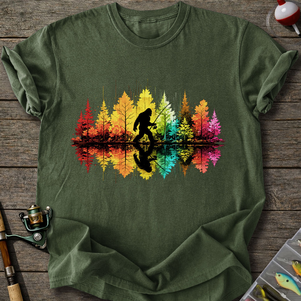 Bigfoot Fishing T-Shirt