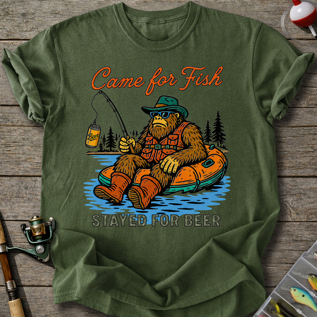 Bigfoot Beer Fishing T-shirt