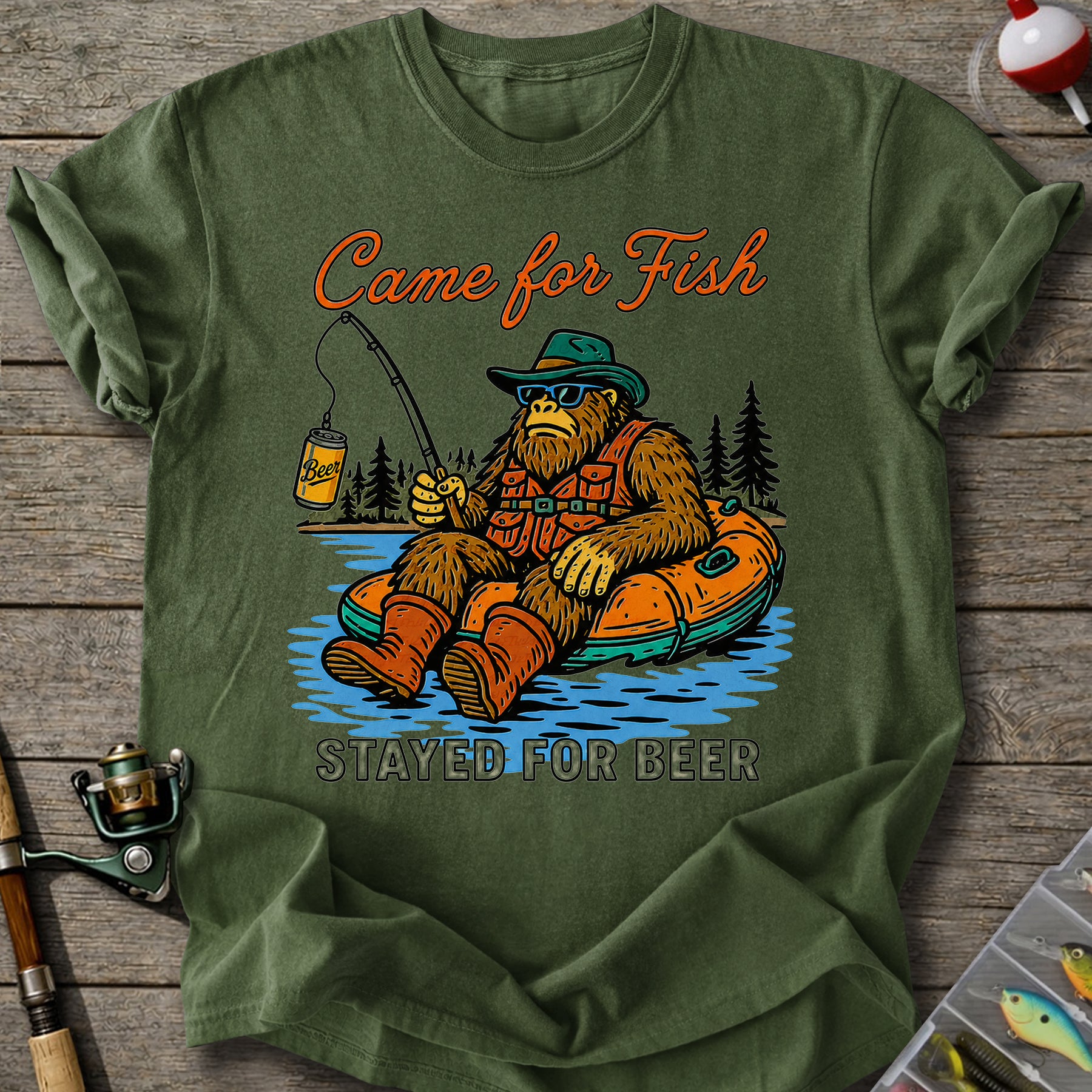 Bigfoot Beer Fishing T-shirt