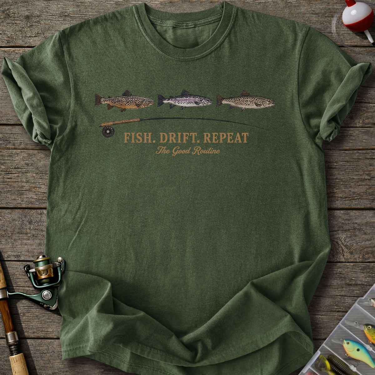 Fish Drift Repeat T-shirt