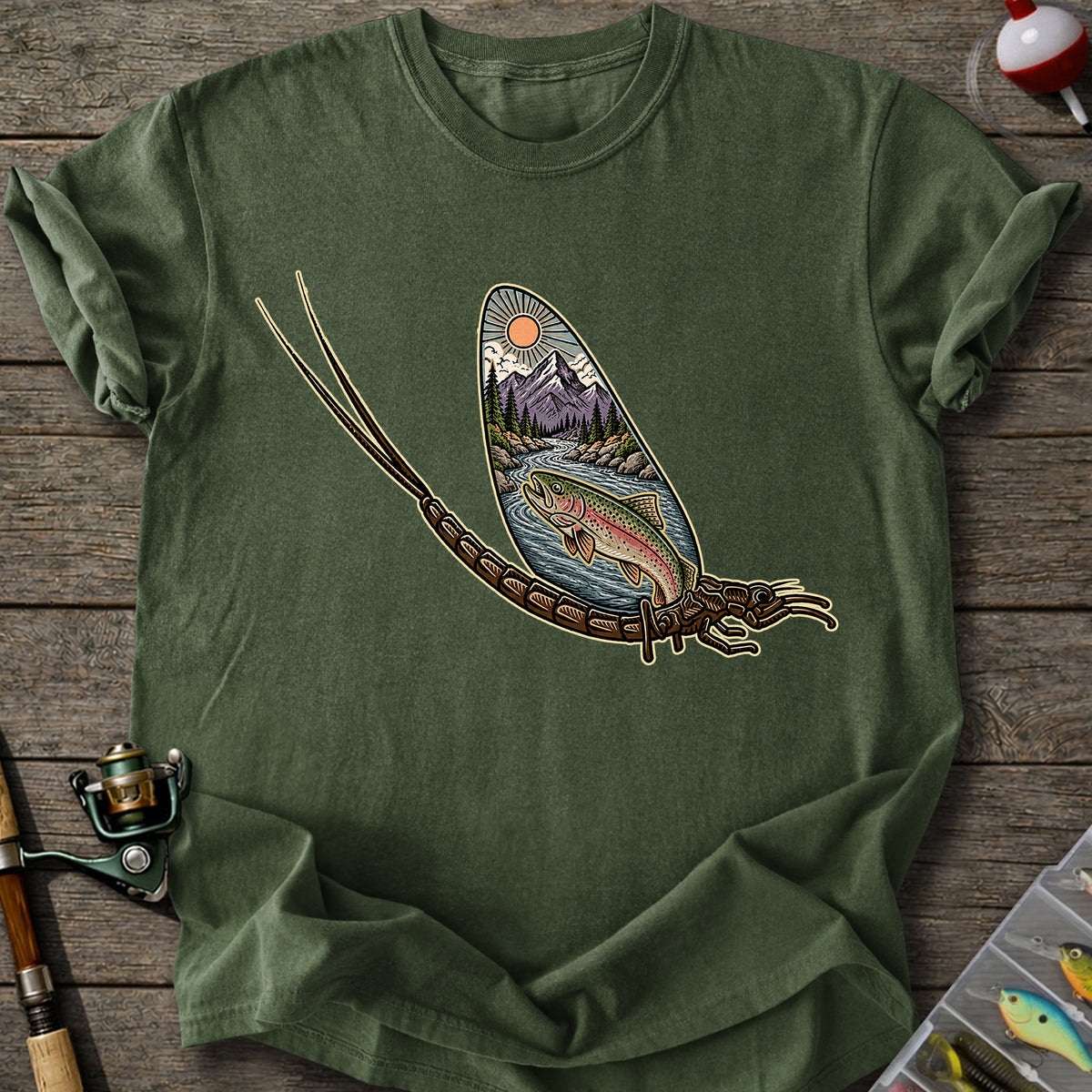 Mayfly River Trout T-Shirt