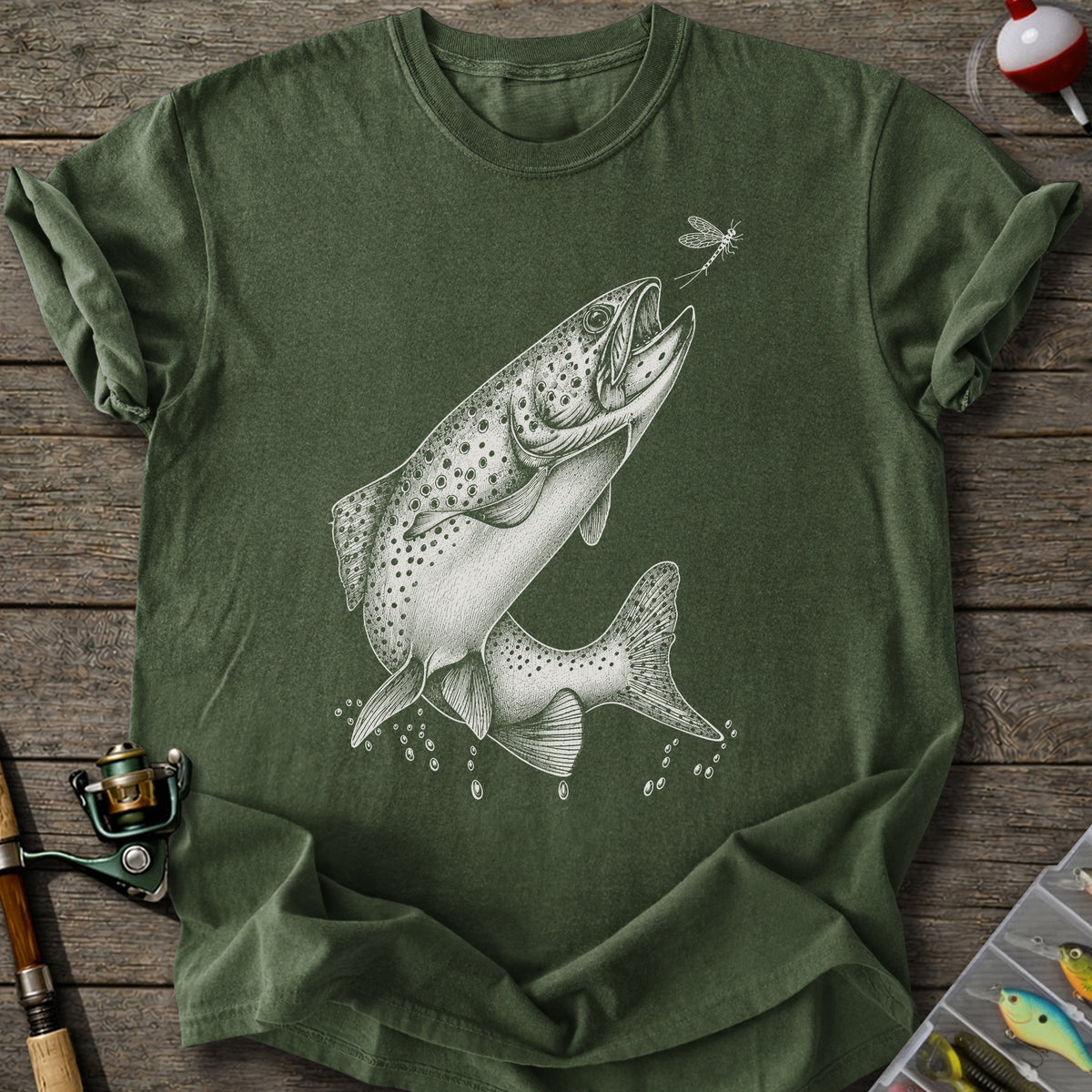 Rising Brown Trout T-Shirt