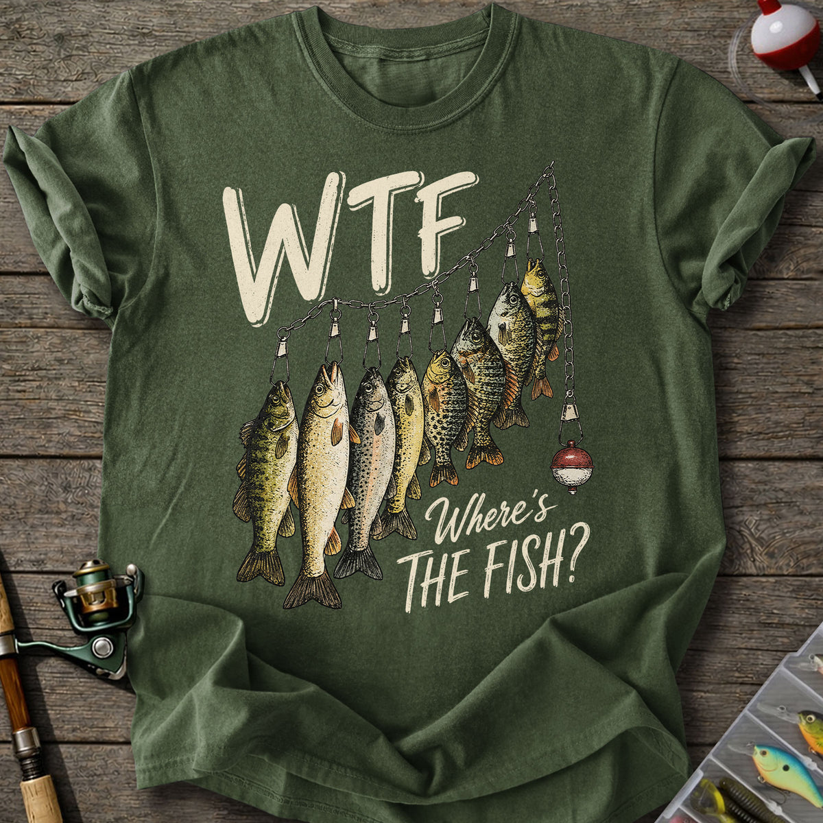 WTF Fish Chain T-Shirt