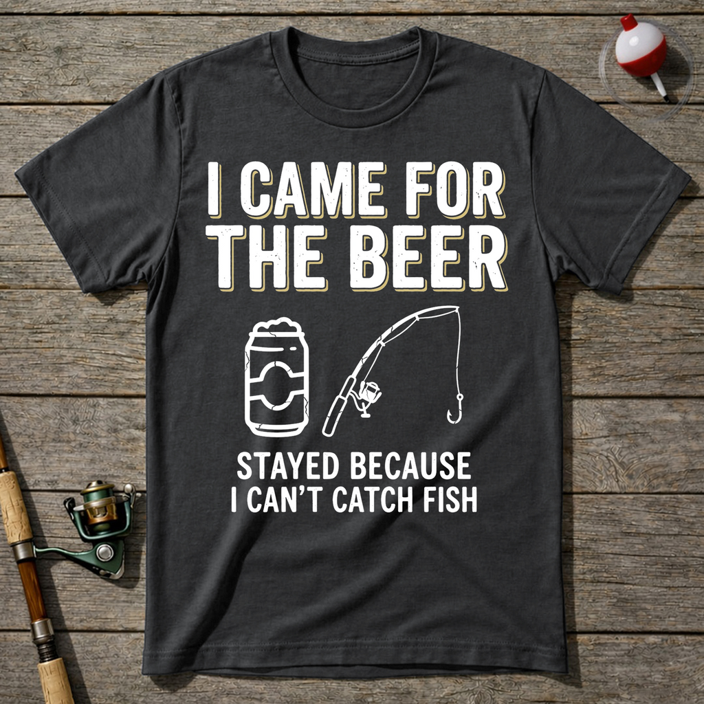 I Came For The Beer T-Shirt — Charcoal