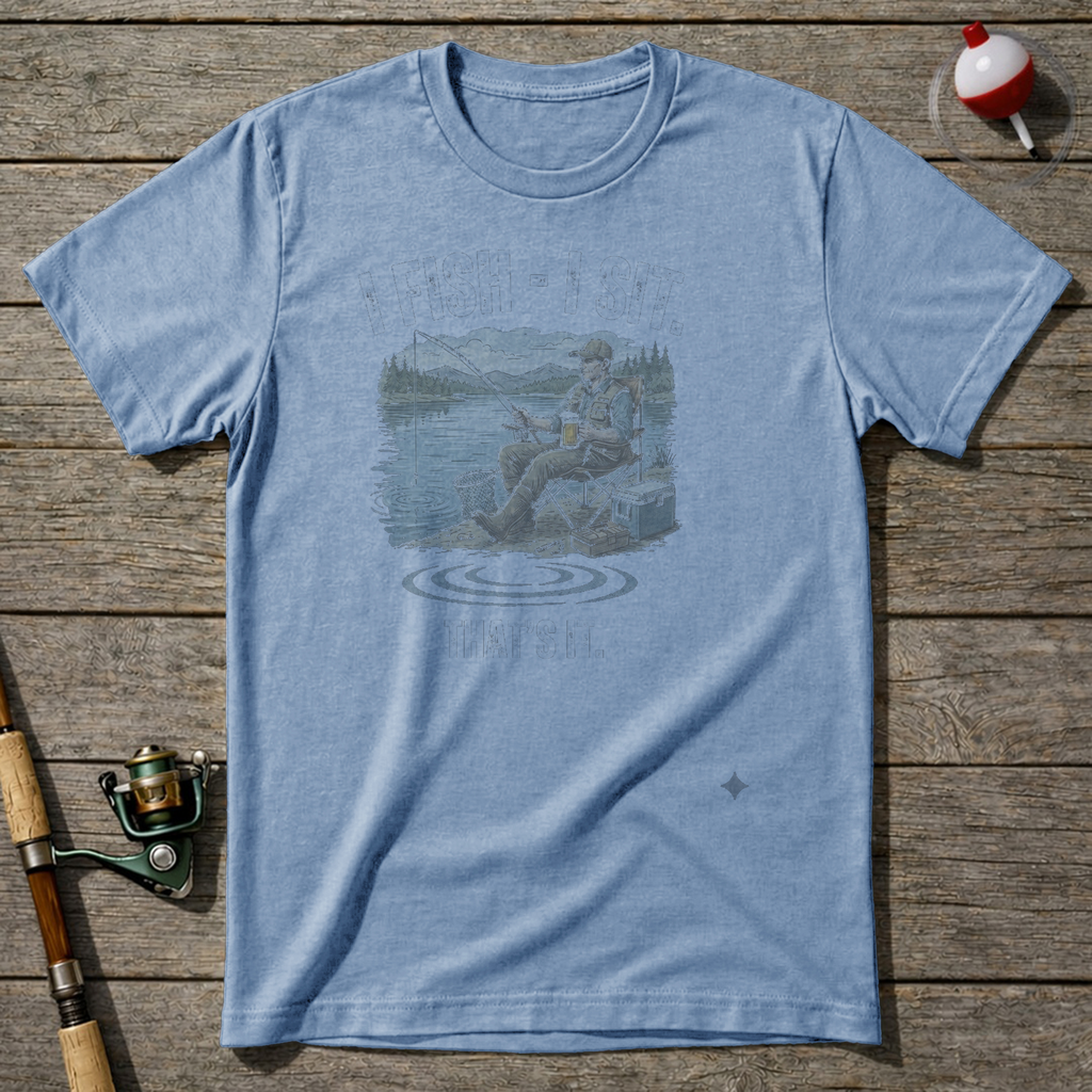 I Fish I Sit That’S It T-Shirt — Light Blue