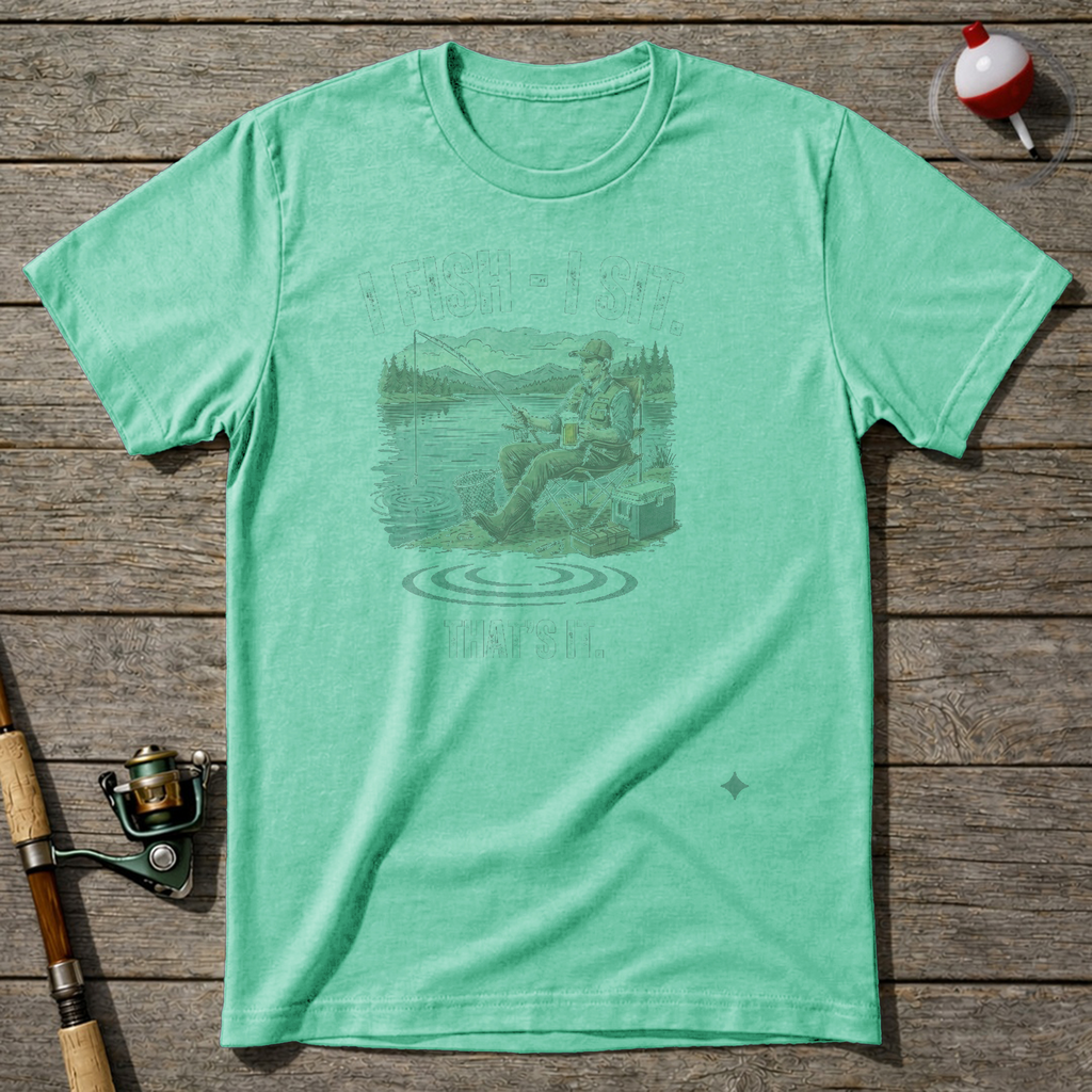 I Fish I Sit That’S It T-Shirt — Mint Green