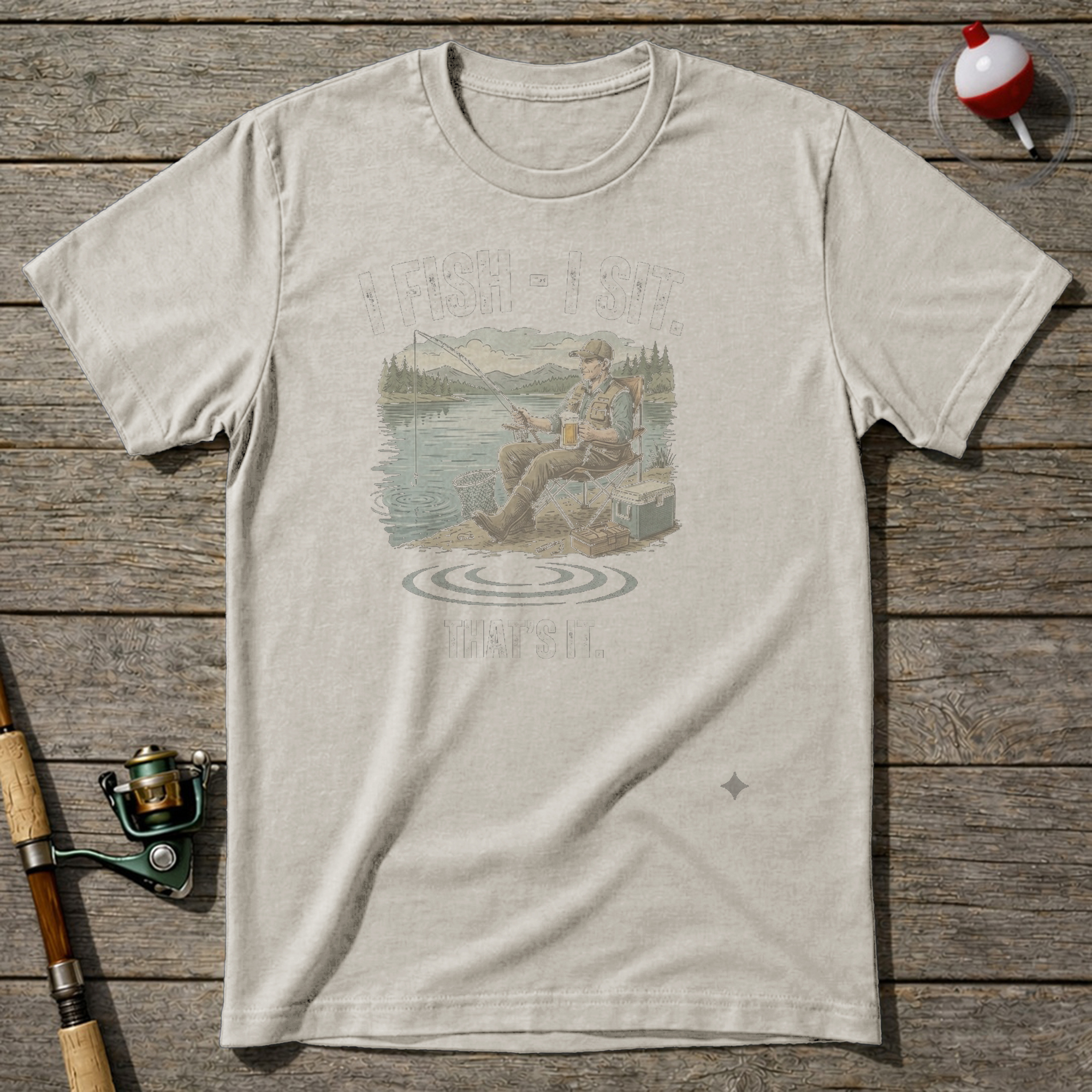 I Fish I Sit That’S It T-Shirt — Natural