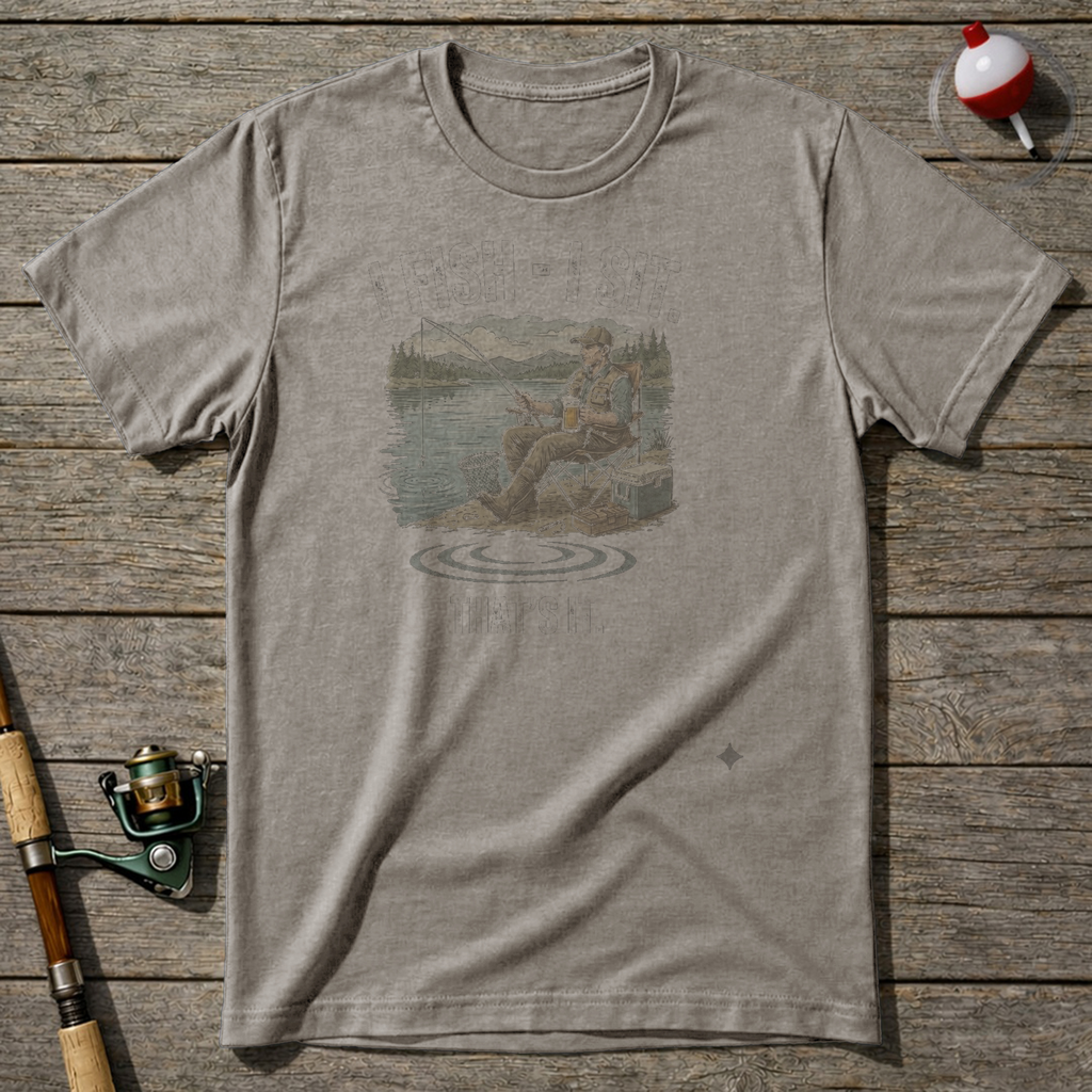 I Fish I Sit That’S It T-Shirt — Sand