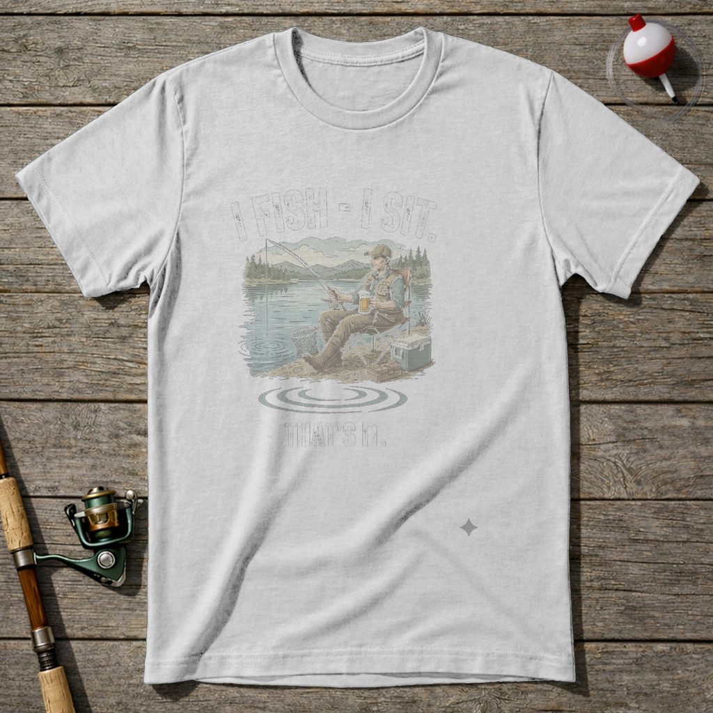 I Fish I Sit That’S It T-Shirt — White