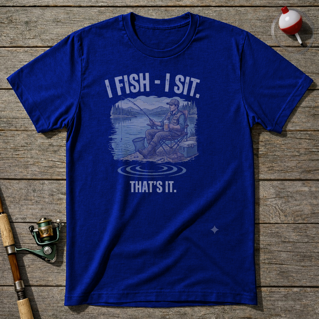 I Fish I Sit That’S It T-Shirt — Royal Blue