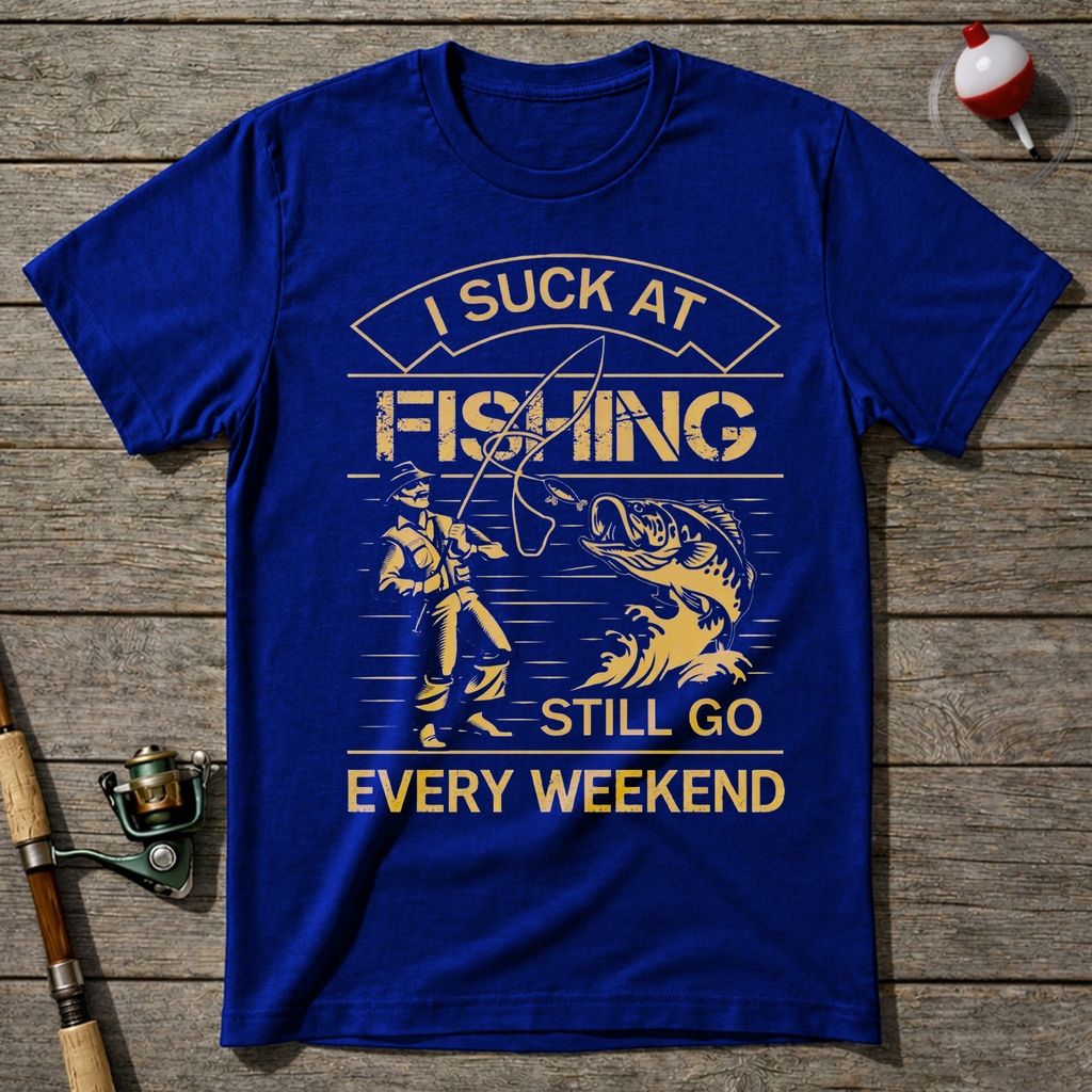 I Suck At Fishing T-Shirt — Royal Blue