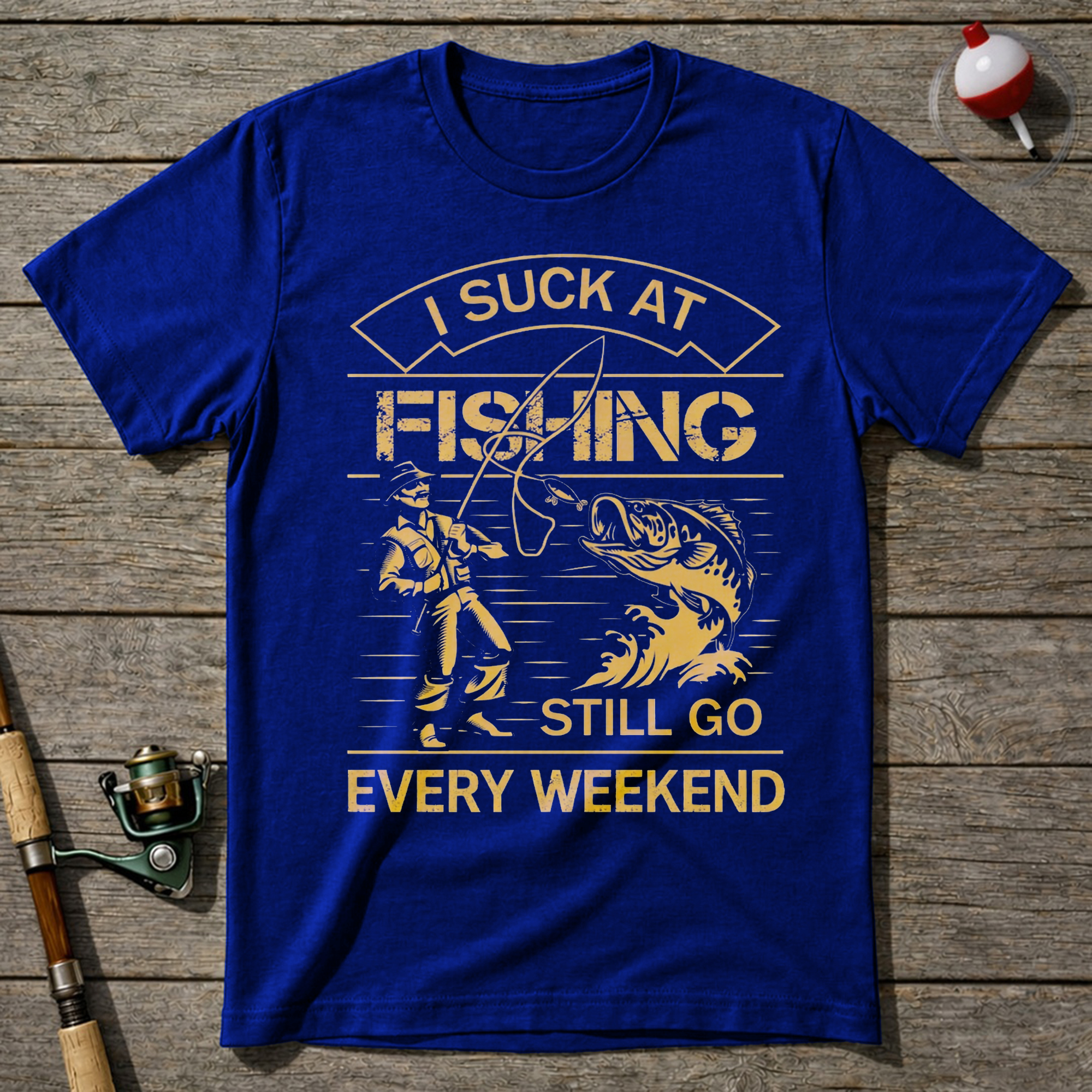 I Suck At Fishing T-Shirt — Royal Blue