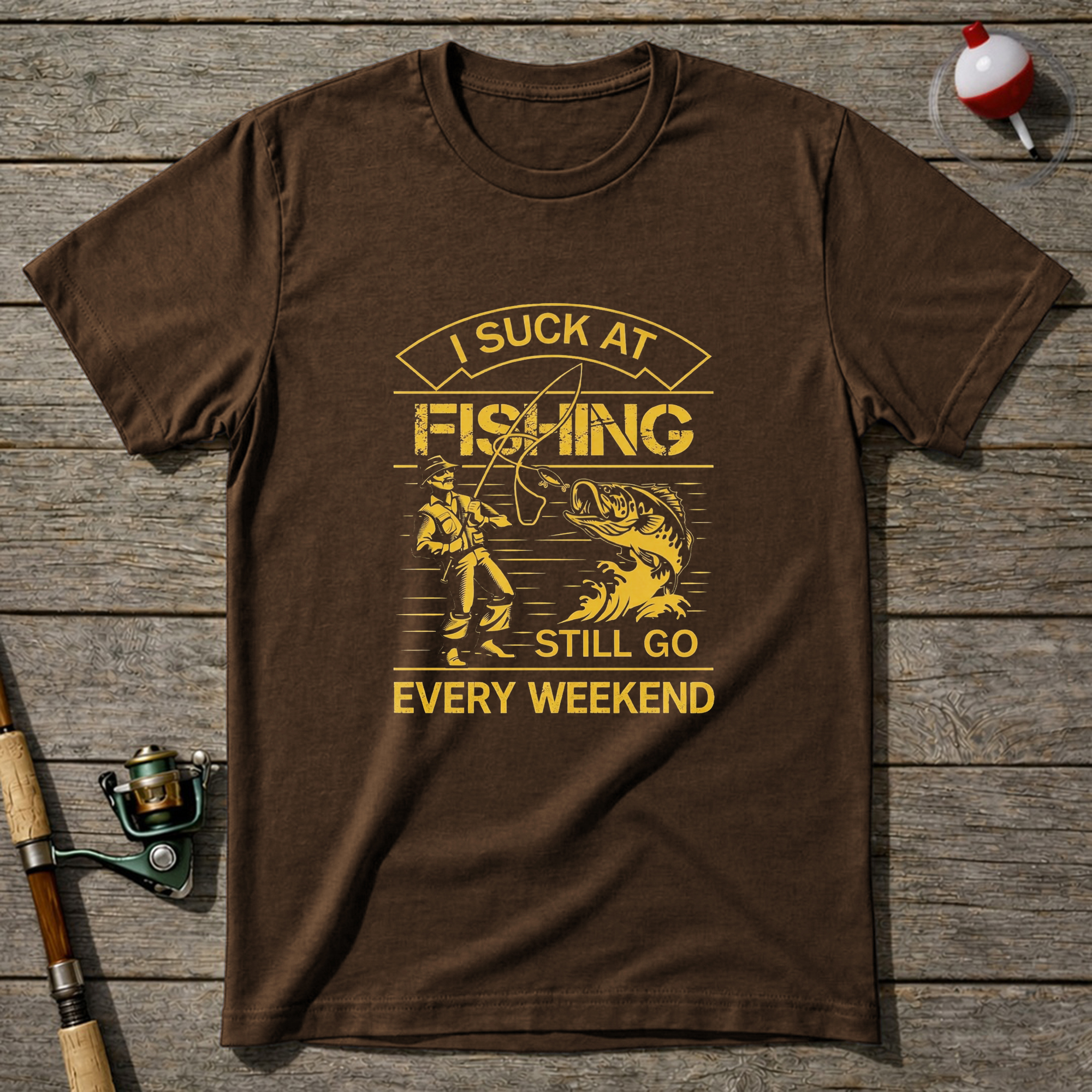 I Suck At Fishing Still Go Every Weekend T-Shirt