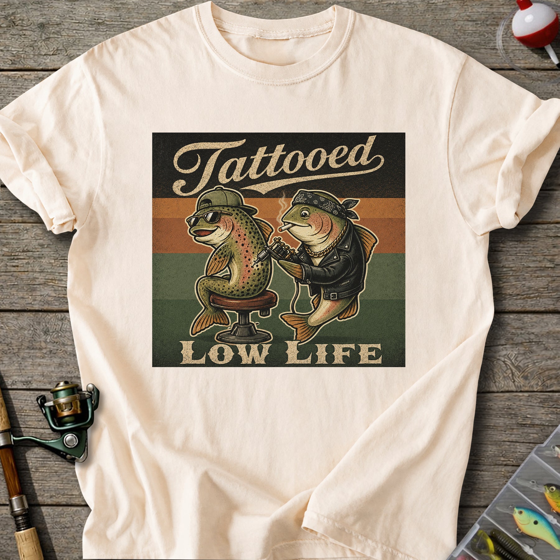 Retro Tattoo Fish T-shirt