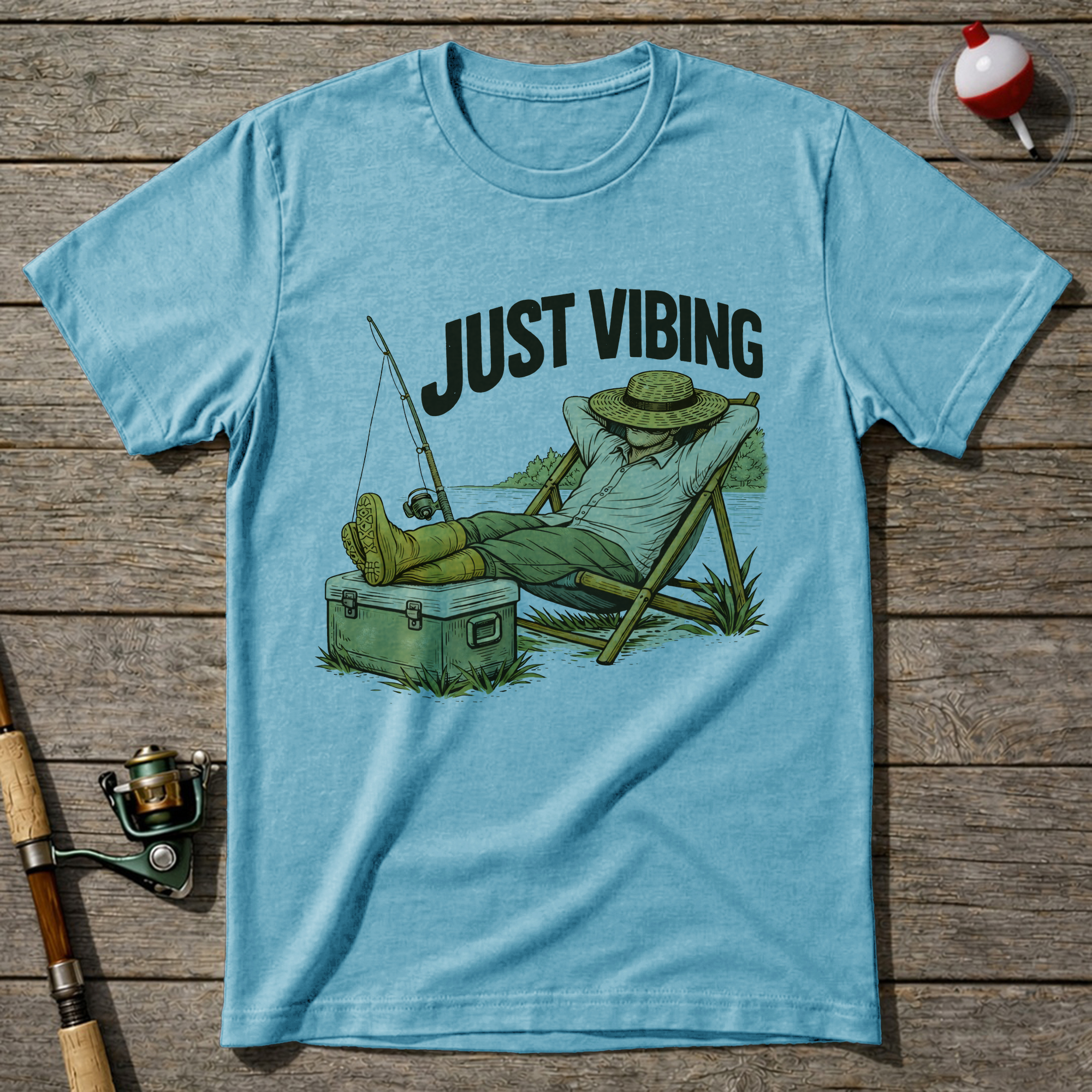 Just Vibing T-Shirt — Sky Blue