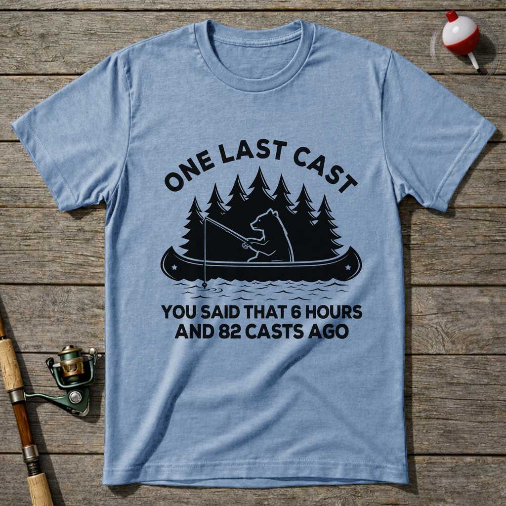 Last Cast T Shirt T-Shirt — Light Blue