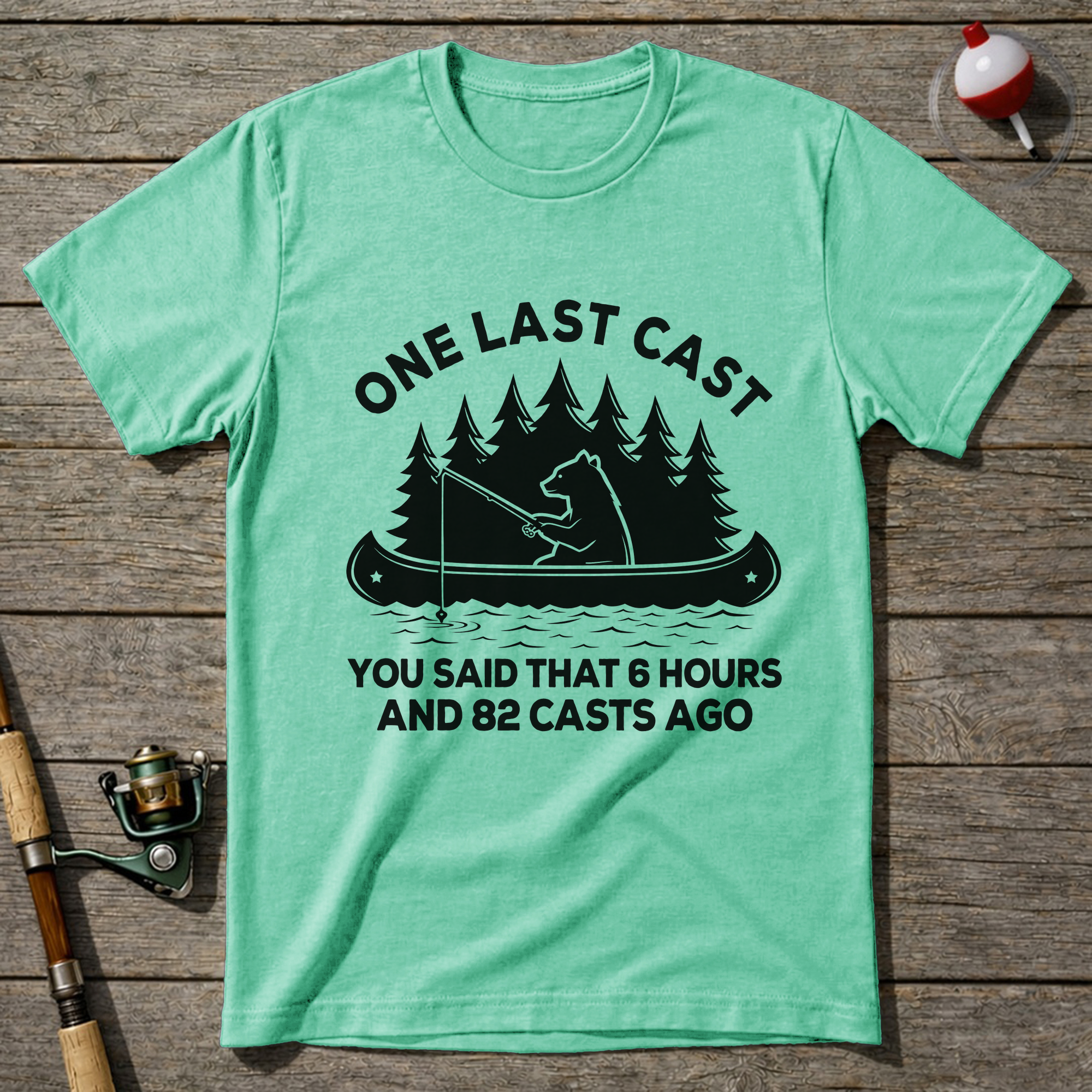 Last Cast T Shirt T-Shirt — Mint Green