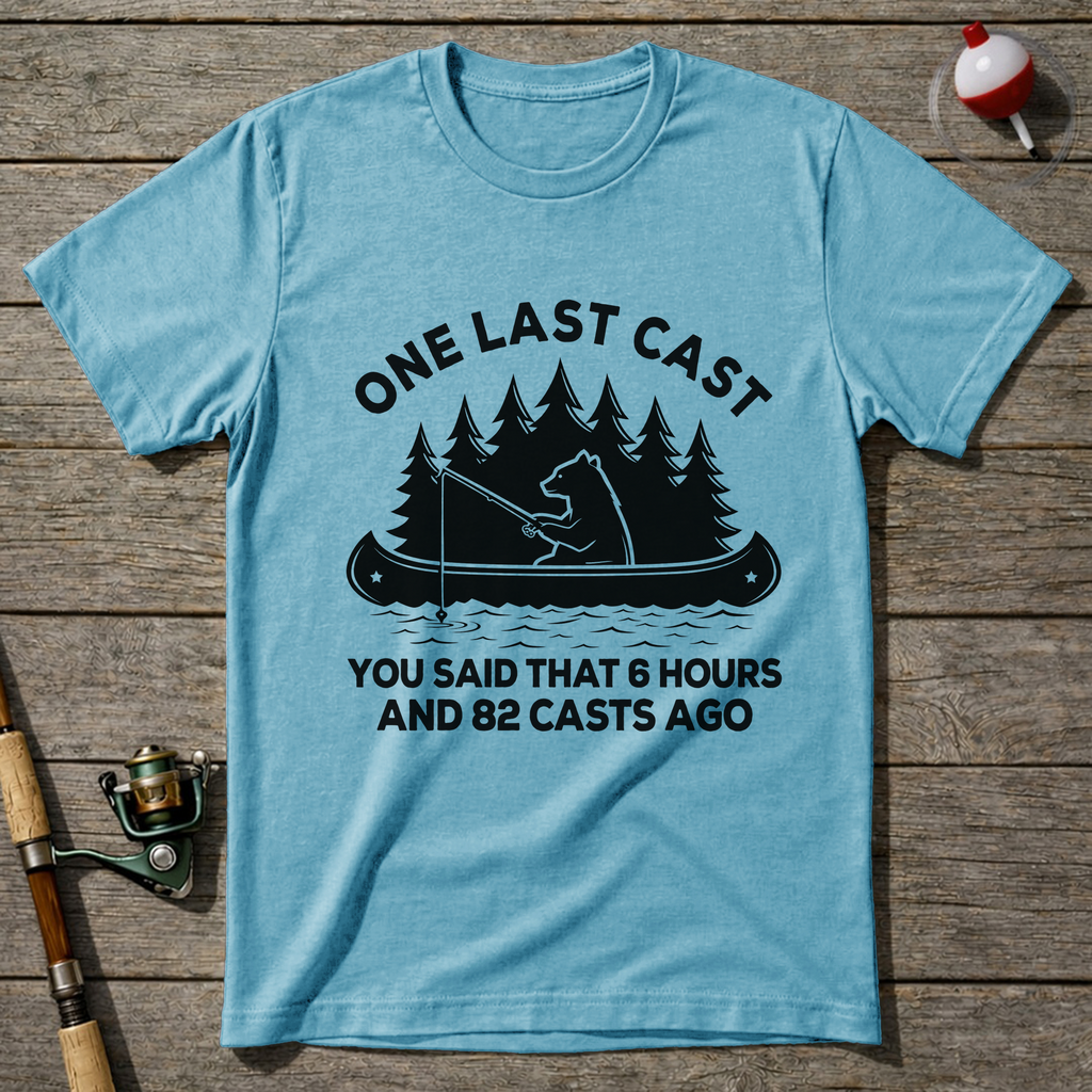 Last Cast T Shirt T-Shirt — Sky Blue